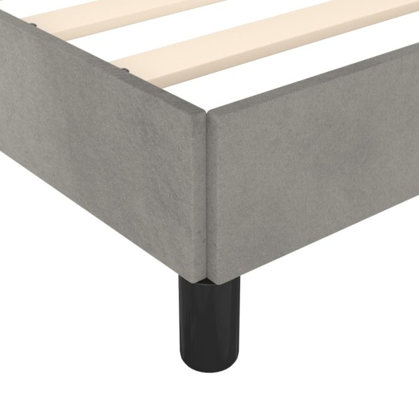 Estructura de cama de terciopelo gris claro 90x190 cm Estructura de cama de terciopelo gris claro 90x190 cm