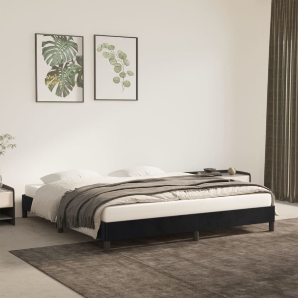 Estructura de cama de terciopelo gris claro 160x200 cm Estructura de cama de terciopelo gris claro 160x200 cm
