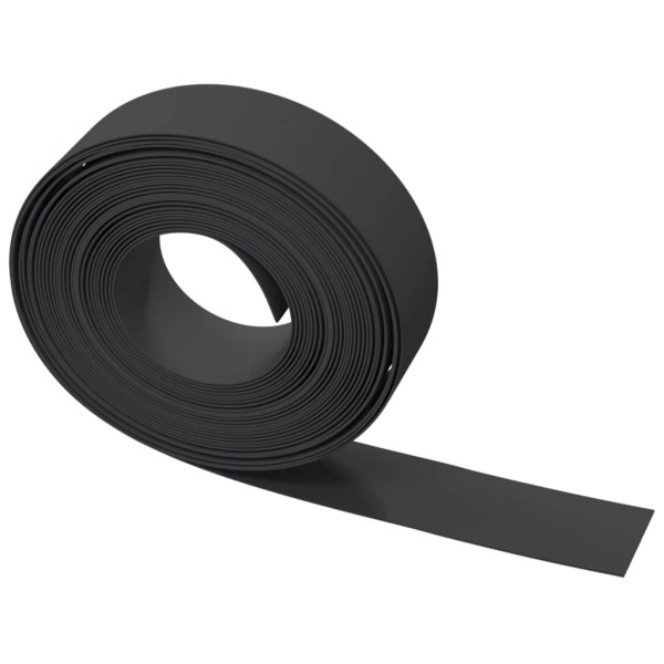 Borduras de jardín 2 uds polietileno negro 10 m 15 cm Borduras de jardín 2 uds polietileno negro 10 m 15 cm