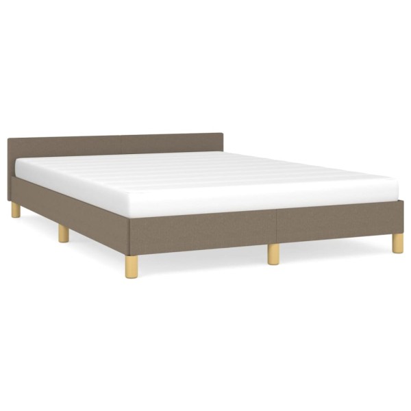 Estructura de cama con cabecero de tela gris taupe 140x190 cm Estructura de cama con cabecero de tela gris taupe 140x190 cm
