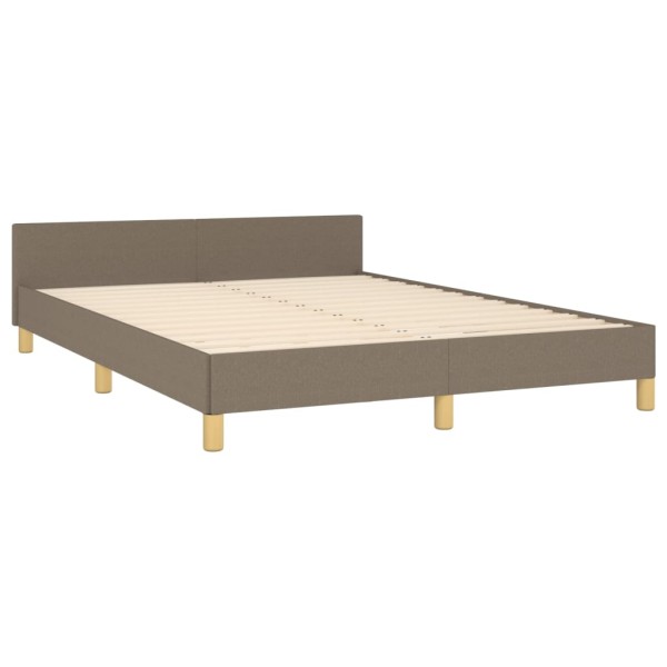 Estructura de cama con cabecero de tela gris taupe 140x190 cm Estructura de cama con cabecero de tela gris taupe 140x190 cm
