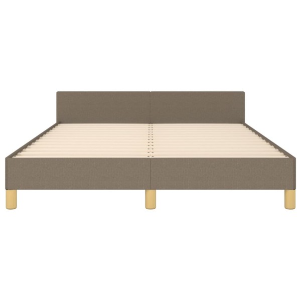 Estructura de cama con cabecero de tela gris taupe 140x190 cm Estructura de cama con cabecero de tela gris taupe 140x190 cm