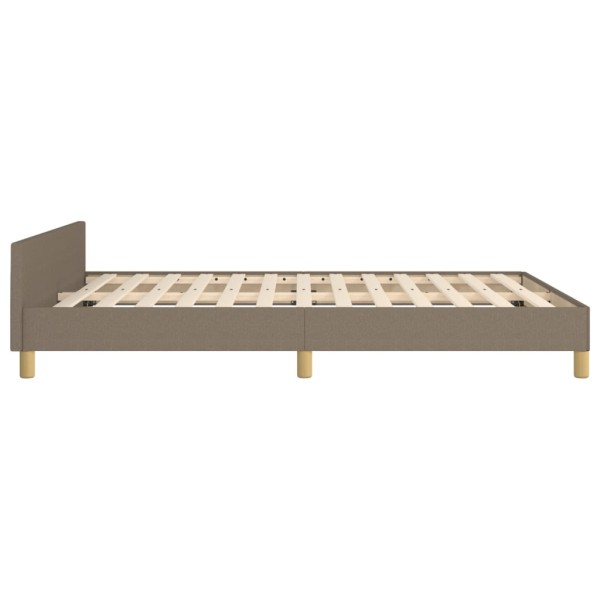 Estructura de cama con cabecero de tela gris taupe 140x190 cm Estructura de cama con cabecero de tela gris taupe 140x190 cm