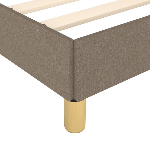 Estructura de cama con cabecero de tela gris taupe 140x190 cm Estructura de cama con cabecero de tela gris taupe 140x190 cm