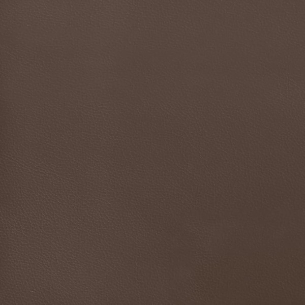 Estructura de cama cabecero cuero sintético marrón 180x200 cm Estructura de cama cabecero cuero sintético marrón 180x200 cm