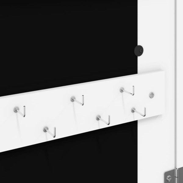 Espejo con joyero de pared blanco 37,5x10x67 cm Espejo con joyero de pared blanco 37,5x10x67 cm