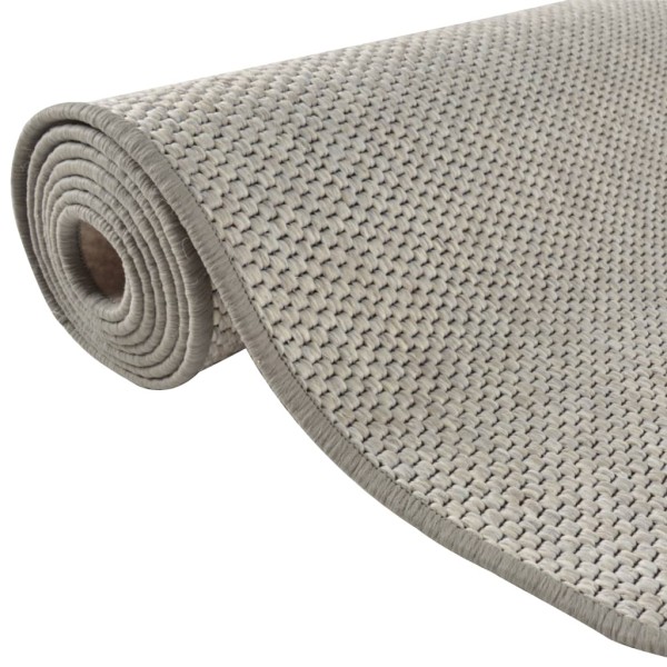 Alfombra de pasillo con aspecto de sisal gris taupe 80x250 cm Alfombra de pasillo con aspecto de sisal gris taupe 80x250 cm