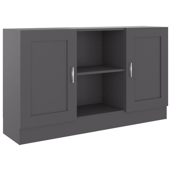 Aparador de madera contrachapada gris 120x30,5x70 cm Aparador de madera contrachapada gris 120x30,5x70 cm