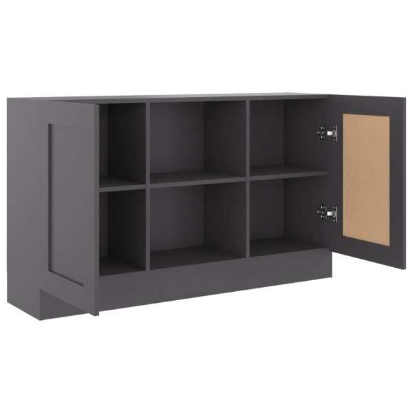 Aparador de madera contrachapada gris 120x30,5x70 cm Aparador de madera contrachapada gris 120x30,5x70 cm