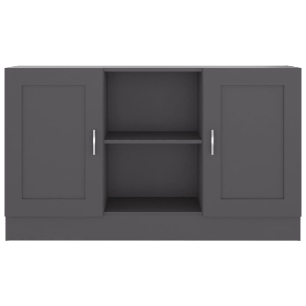 Aparador de madera contrachapada gris 120x30,5x70 cm Aparador de madera contrachapada gris 120x30,5x70 cm