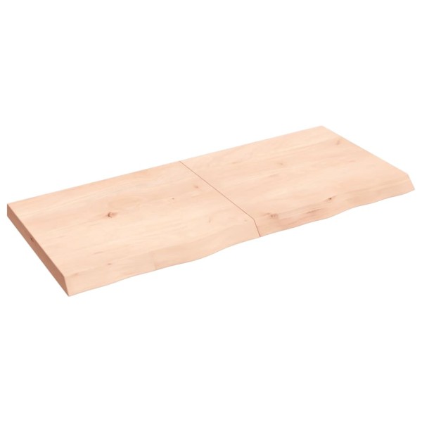 Estante de pared madera maciza roble sin tratar 140x60x(2-6) cm