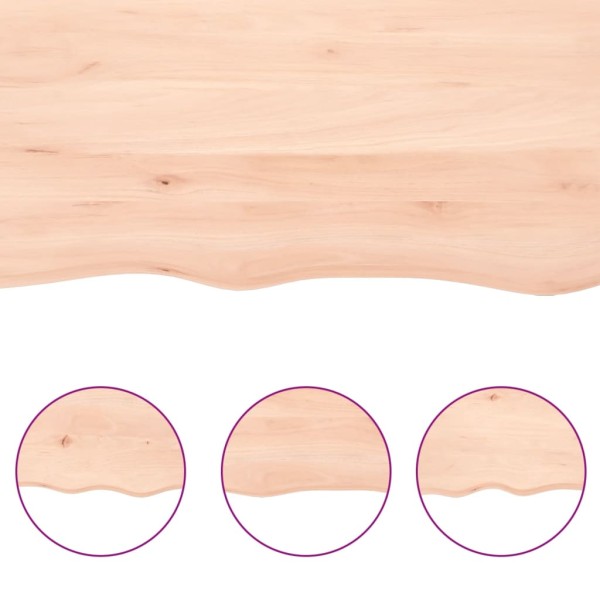 Estante de pared madera maciza roble sin tratar 140x60x(2-6) cm