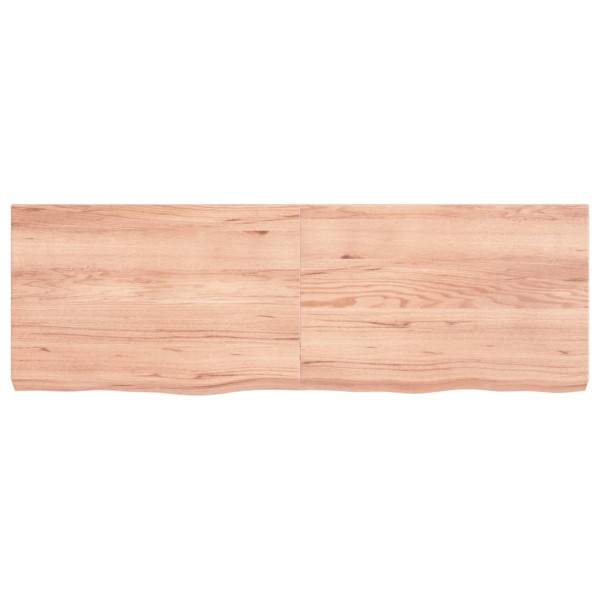 Estante pared madera roble tratada marrón claro 120x40x(2-6) cm Estante pared madera roble tratada marrón claro 120x40x(2-6) cm