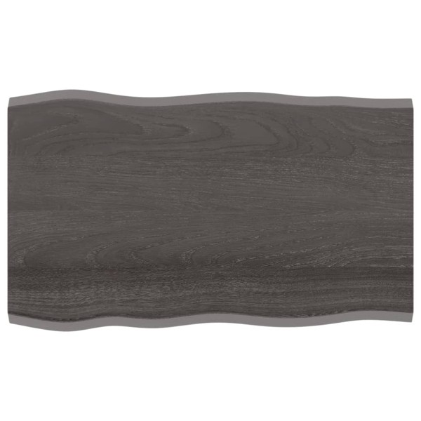 Tablero mesa madera tratada roble borde vivo marrón 100x60x2 cm Tablero mesa madera tratada roble borde vivo marrón 100x60x2 cm