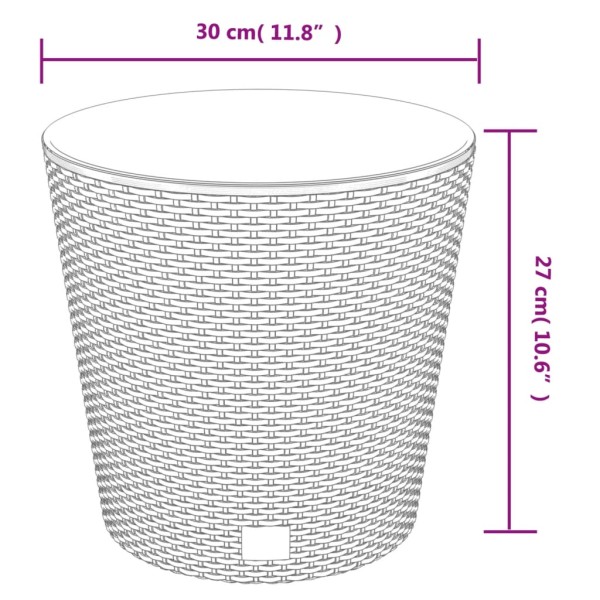Macetero con interior extraíble PP ratán blanco 15/15,3 L Macetero con interior extraíble PP ratán blanco 15/15,3 L