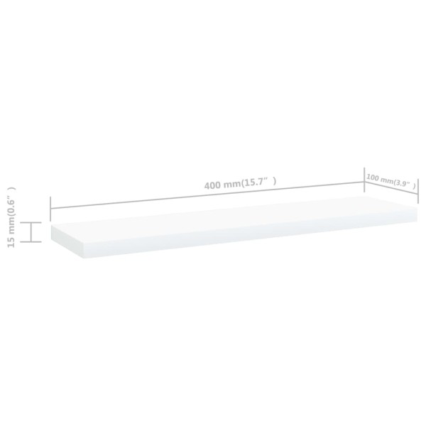 Estantes para estantería 8 uds contrachapada blanco 40x10x1,5cm Estantes para estantería 8 uds contrachapada blanco 40x10x1,5cm