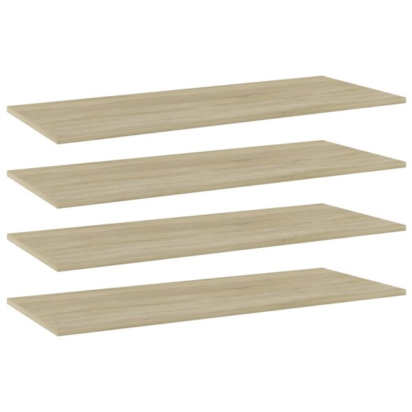Estante estantería 4uds contrachapada roble Sonoma 100x40x1,5cm Estante estantería 4uds contrachapada roble Sonoma 100x40x1,5cm