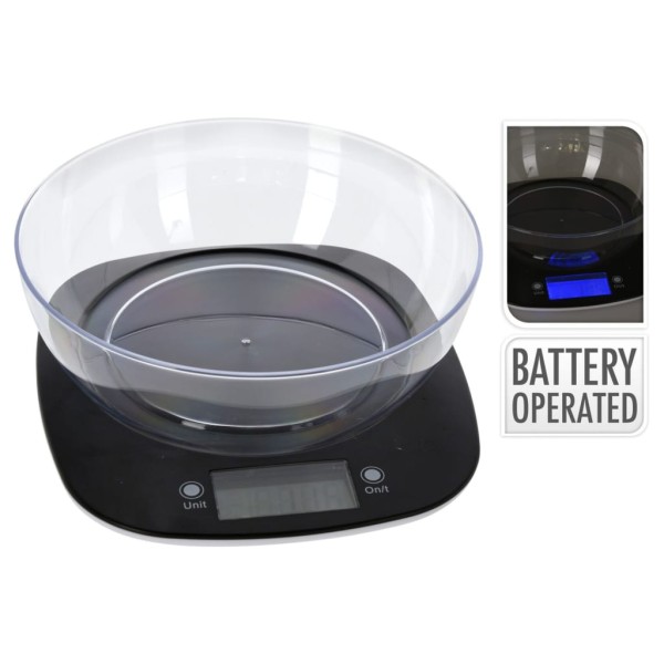 Excellent Houseware Balanza de cocina con bol de mezcla 1,4 L Excellent Houseware Balanza de cocina con bol de mezcla 1,4 L