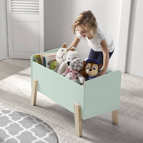 Vipack Caja para juguetes Kiddy madera verde mint Vipack Caja para juguetes Kiddy madera verde mint