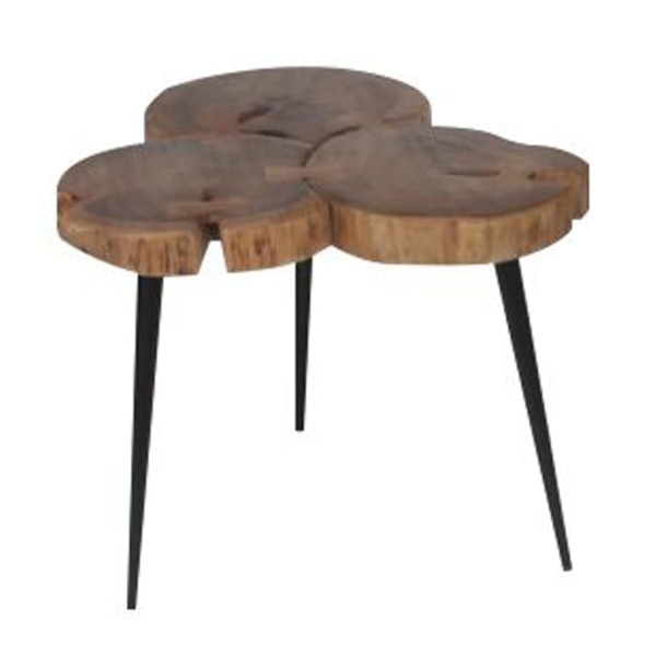 Rousseau Mesa auxiliar Jimi 3 bloques de madera Rousseau Mesa auxiliar Jimi 3 bloques de madera
