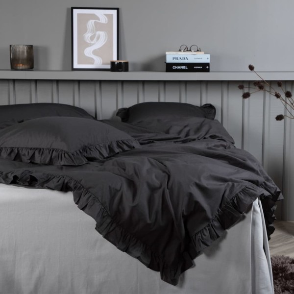 Venture Home Juego de ropa de cama Levi algodón antracita 220x240 cm Venture Home Juego de ropa de cama Levi algodón antracita 220x240 cm