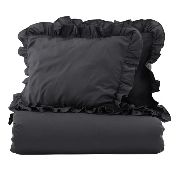 Venture Home Juego de ropa de cama Levi algodón antracita 220x240 cm Venture Home Juego de ropa de cama Levi algodón antracita 220x240 cm