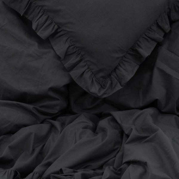 Venture Home Juego de ropa de cama Levi algodón antracita 220x240 cm Venture Home Juego de ropa de cama Levi algodón antracita 220x240 cm