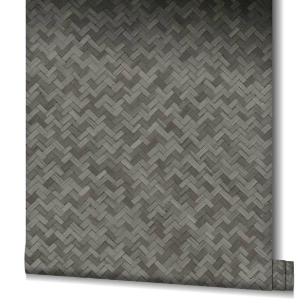 Noordwand Papel pintado Botanica Rattan Wickerwork negro y gris Noordwand Papel pintado Botanica Rattan Wickerwork negro y gris