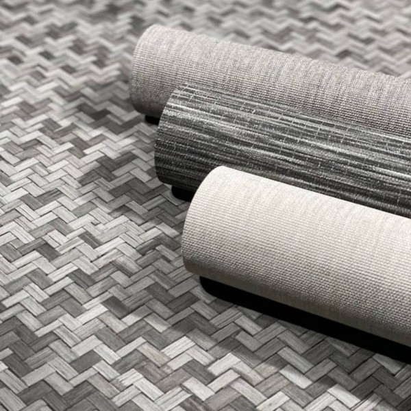 Noordwand Papel pintado Botanica Rattan Wickerwork negro y gris Noordwand Papel pintado Botanica Rattan Wickerwork negro y gris
