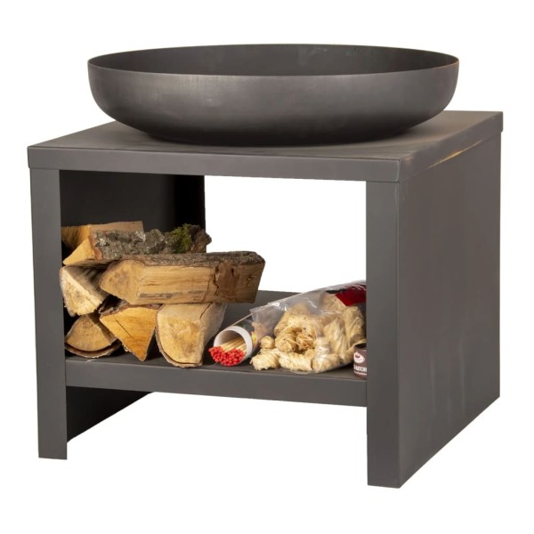 Esschert Design Brasero con almacenaje para leña negro 62 cm Esschert Design Brasero con almacenaje para leña negro 62 cm