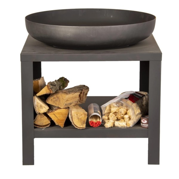 Esschert Design Brasero con almacenaje para leña negro 62 cm Esschert Design Brasero con almacenaje para leña negro 62 cm