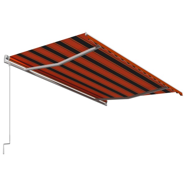 Toldo automático retráctil naranja y marrón 450x300 cm