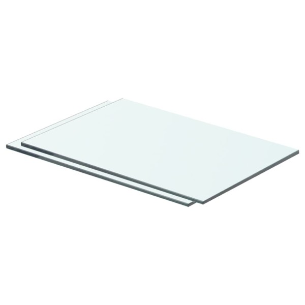 Estantes 2 unidades panel de vidrio transparente 40x20 cm Estantes 2 unidades panel de vidrio transparente 40x20 cm
