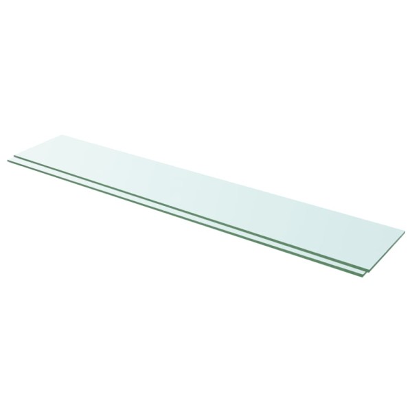 Estantes 2 unidades panel de vidrio transparente 110x20 cm Estantes 2 unidades panel de vidrio transparente 110x20 cm