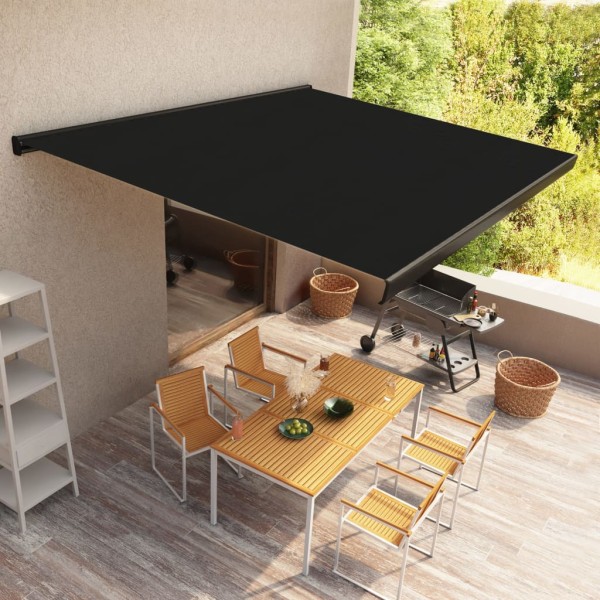 Toldo de carrete motorizado gris antracita 450x300 cm
