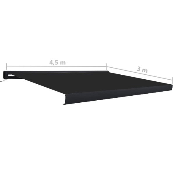 Toldo de carrete motorizado gris antracita 450x300 cm
