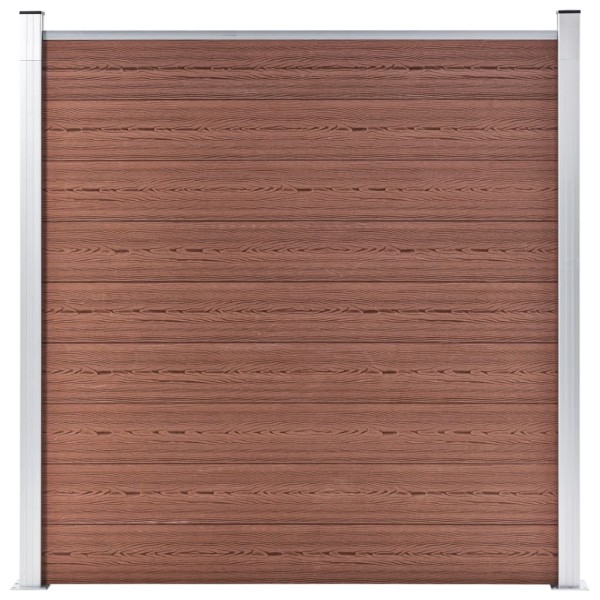 Set de valla 8 cuadradas + 1 oblicua WPC marrón 1484x186 cm Set de valla 8 cuadradas + 1 oblicua WPC marrón 1484x186 cm