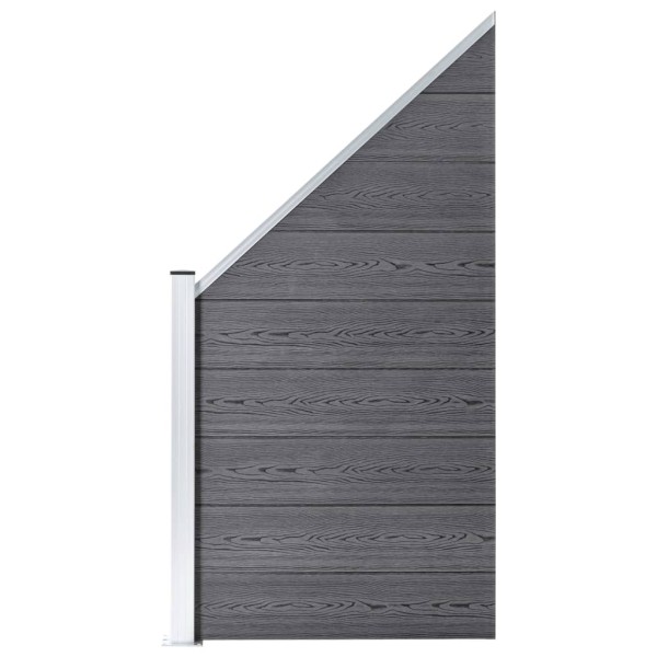 Set de valla 1 cuadrada + 1 oblicua WPC gris 273x186 cm Set de valla 1 cuadrada + 1 oblicua WPC gris 273x186 cm