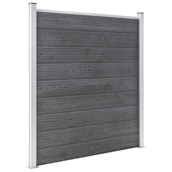 Set de valla 1 cuadrada + 1 oblicua WPC gris 273x186 cm Set de valla 1 cuadrada + 1 oblicua WPC gris 273x186 cm