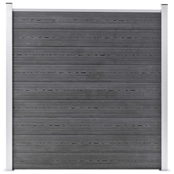 Set de valla 1 cuadrada + 1 oblicua WPC gris 273x186 cm Set de valla 1 cuadrada + 1 oblicua WPC gris 273x186 cm