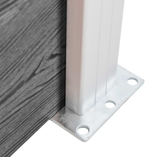 Set de valla 1 cuadrada + 1 oblicua WPC gris 273x186 cm Set de valla 1 cuadrada + 1 oblicua WPC gris 273x186 cm
