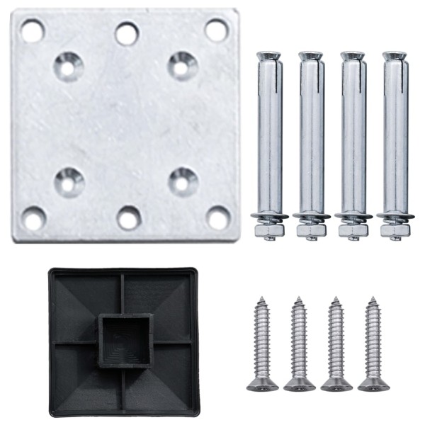 Set de valla 1 cuadrada + 1 oblicua WPC gris 273x186 cm Set de valla 1 cuadrada + 1 oblicua WPC gris 273x186 cm