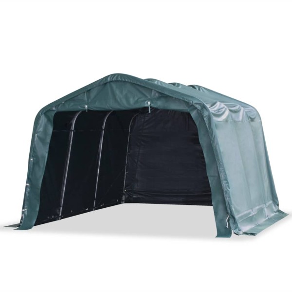 Carpa ganado desmontable PVC verde oscuro 550 g/m² 3,3x4,8 m Carpa ganado desmontable PVC verde oscuro 550 g/m² 3,3x4,8 m