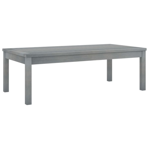 Muebles de jardín 5 pzas cojines gris madera maciza de acacia Muebles de jardín 5 pzas cojines gris madera maciza de acacia