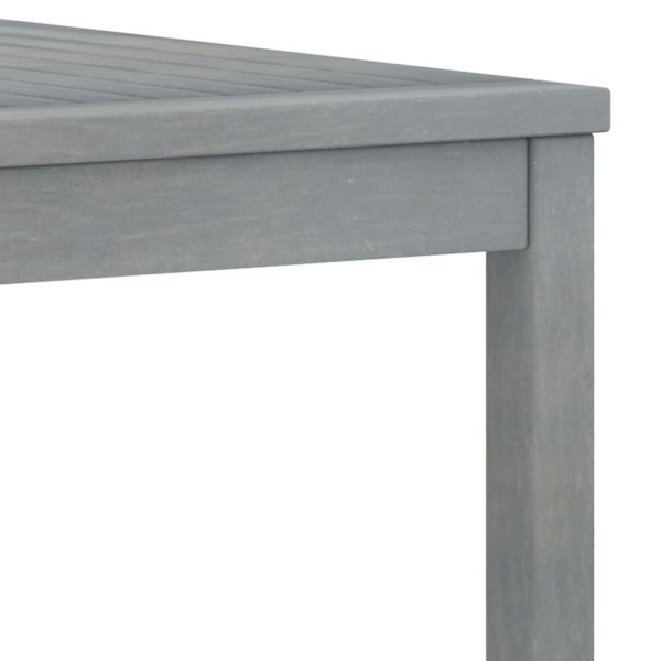 Muebles de jardín 5 pzas cojines gris madera maciza de acacia Muebles de jardín 5 pzas cojines gris madera maciza de acacia