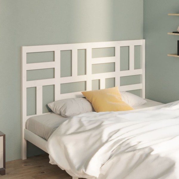 Cabecero de cama madera maciza de pino blanco 141x4x104 cm Cabecero de cama madera maciza de pino blanco 141x4x104 cm