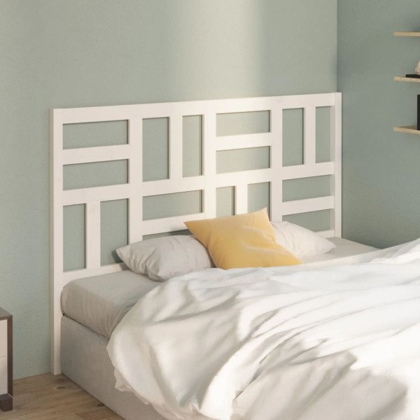 Cabecero de cama madera maciza de pino blanco 141x4x104 cm Cabecero de cama madera maciza de pino blanco 141x4x104 cm