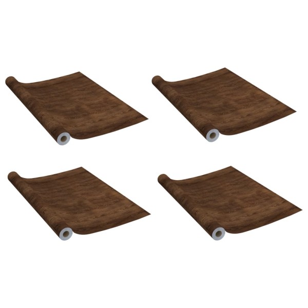 Láminas autoadhesivas puertas 4 uds PVC roble oscuro 210x90 cm Láminas autoadhesivas puertas 4 uds PVC roble oscuro 210x90 cm