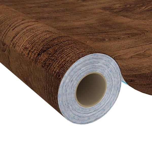 Láminas autoadhesivas muebles 2 uds PVC roble oscuro 500x90 cm Láminas autoadhesivas muebles 2 uds PVC roble oscuro 500x90 cm