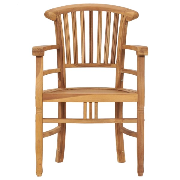 Juego de comedor de jardín 3 piezas madera maciza de teca Juego de comedor de jardín 3 piezas madera maciza de teca